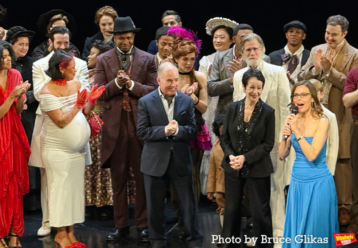 Composer Stephen Flaherty, Lyricist Lynn Ahrens, Director Lear deBessonet and The Company of 'Ragtime' at 