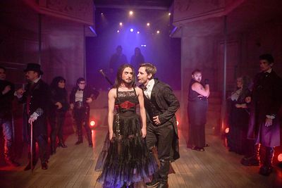 Maiko Terazawa and David Moreland with the cast of Jekyll & Hyde Photo