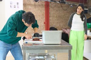 Mithra Malek and Marcello Cruz Photo