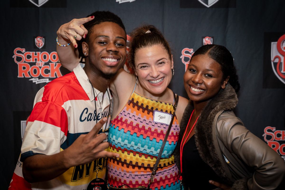 TROY BELL JR. JENN GAMBATESE AND AMADI CHAPATA at 