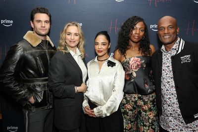 Tom Bateman, Nina Hoss, Tessa Thompson, Nia DaCosta (Director) and Kenny Leon (host) Photo