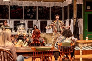 Jacob Simon and members of the cast in GODSPELL Photo