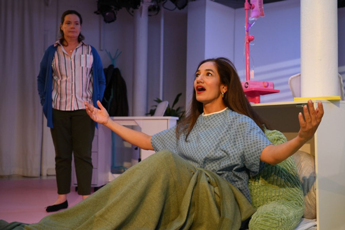  Danielle Skraastad (left) as Janie and Purva Bedi (right) at 