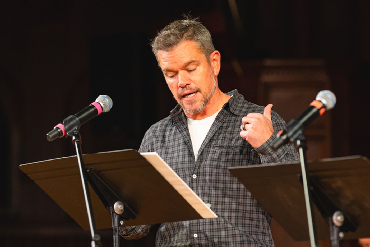 Photos: Matt Damon Joins Alec Baldwin in HOLD ON TO ME DARLING Reading  Image