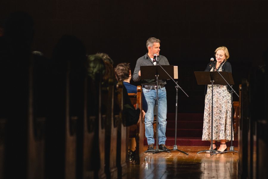 Photos: Matt Damon Joins Alec Baldwin in HOLD ON TO ME DARLING Reading  Image