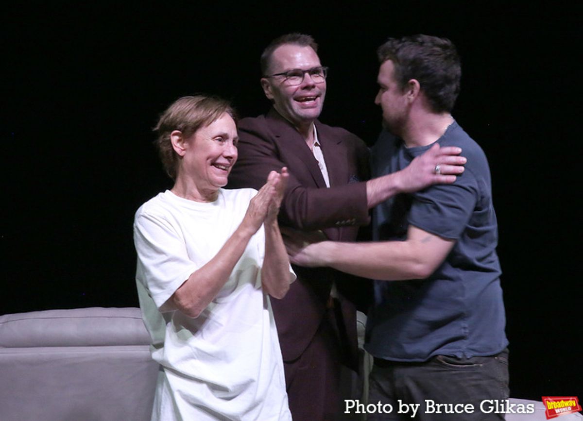 Laurie Metcalf, Playwright Samuel D. Hunter and Micah Stock  at 