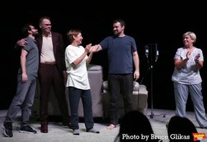 John Drea, Playwright Samuel D. Hunter, Laurie Metcalf, Micah Stock and Meighan Gerac Photo