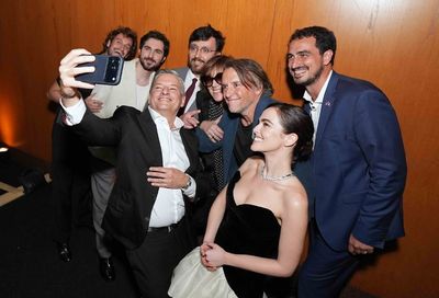 Aubry Dullin, Guillaume Marbeck, Ted Sarandos, Co-CEO, Netflix, Gaetan Bruel, Michèl Photo