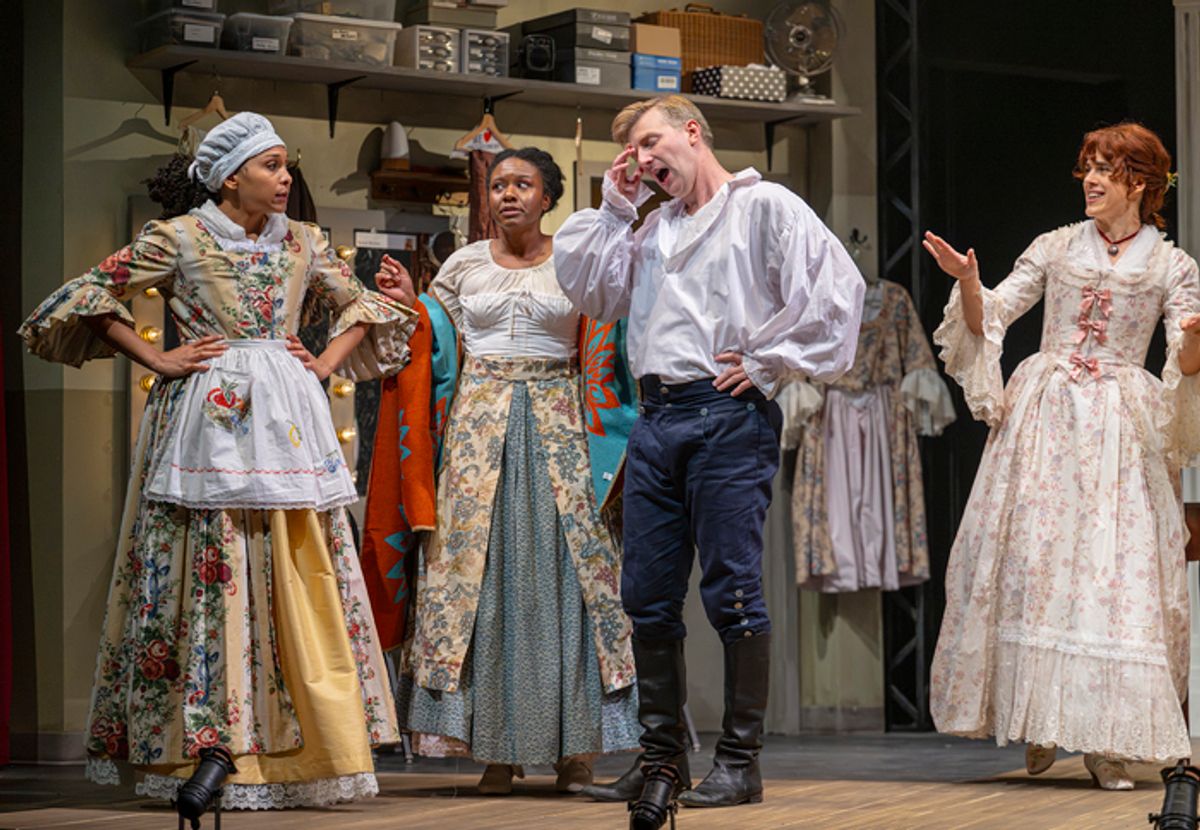 Luce (Emily Newsome), Maggie (Asia Nicole Jackson), Mike (Adam KuveNiemann) and Ginger (Rosie Hallett) at 