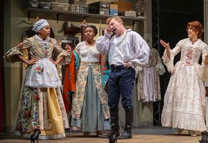 Luce (Emily Newsome), Maggie (Asia Nicole Jackson), Mike (Adam KuveNiemann) and Ginger (Rosie Hallett) @ BroadwayWorld Luce (Emily Newsome), Maggie (Asia Nicole Jackson), Mike (Adam KuveNiemann) and Ginge Photo