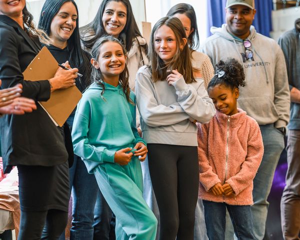 Juliette Meris (understudy), Hazel Vogel (Young Elsa), and Anjali Roa (Young Anna)
 Photo