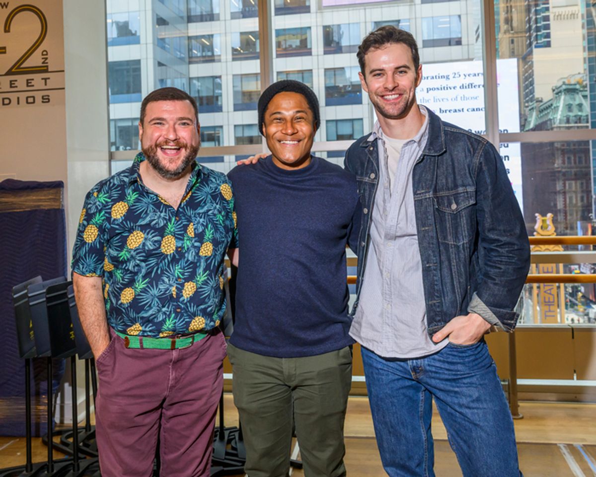 Todd Buonopane (Olaf), Daniel Yearwood (Kristoff), and Sam Gravitte (Hans)
 at 