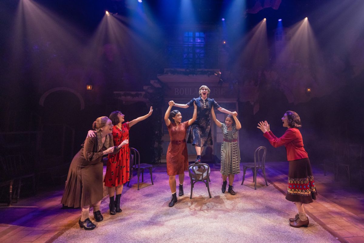 Alma Cuervo, Samantha Gershman, Hailey Thomas, Sally Murphy, Savannah Lee Birdsong, and Judy Kuhn at 