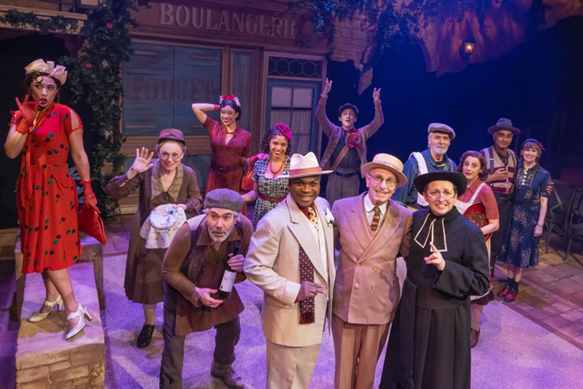 Samantha Gershman, Alma Cuervo, Kevin Del Aguila, Hailey Thomas, Savannah Lee Birdsong, Nathan Lee Graham, Mason Olshavsky, Arnie Burton, Will Roland, Robert Cuccioli, Judy Kuhn,
Manu Narayan, and Sally Murphy at 