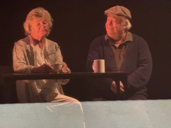 Captain McSorley (Tom Holliday) at home with his wife, Nellie McSorley (Josie Merkle) Photo