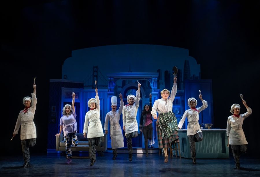 Craig Allen Smith (Euphegenia Doubtfire) and the National Touring Company of MRS. DOUBTFIRE. Photo by Joan Marcus.