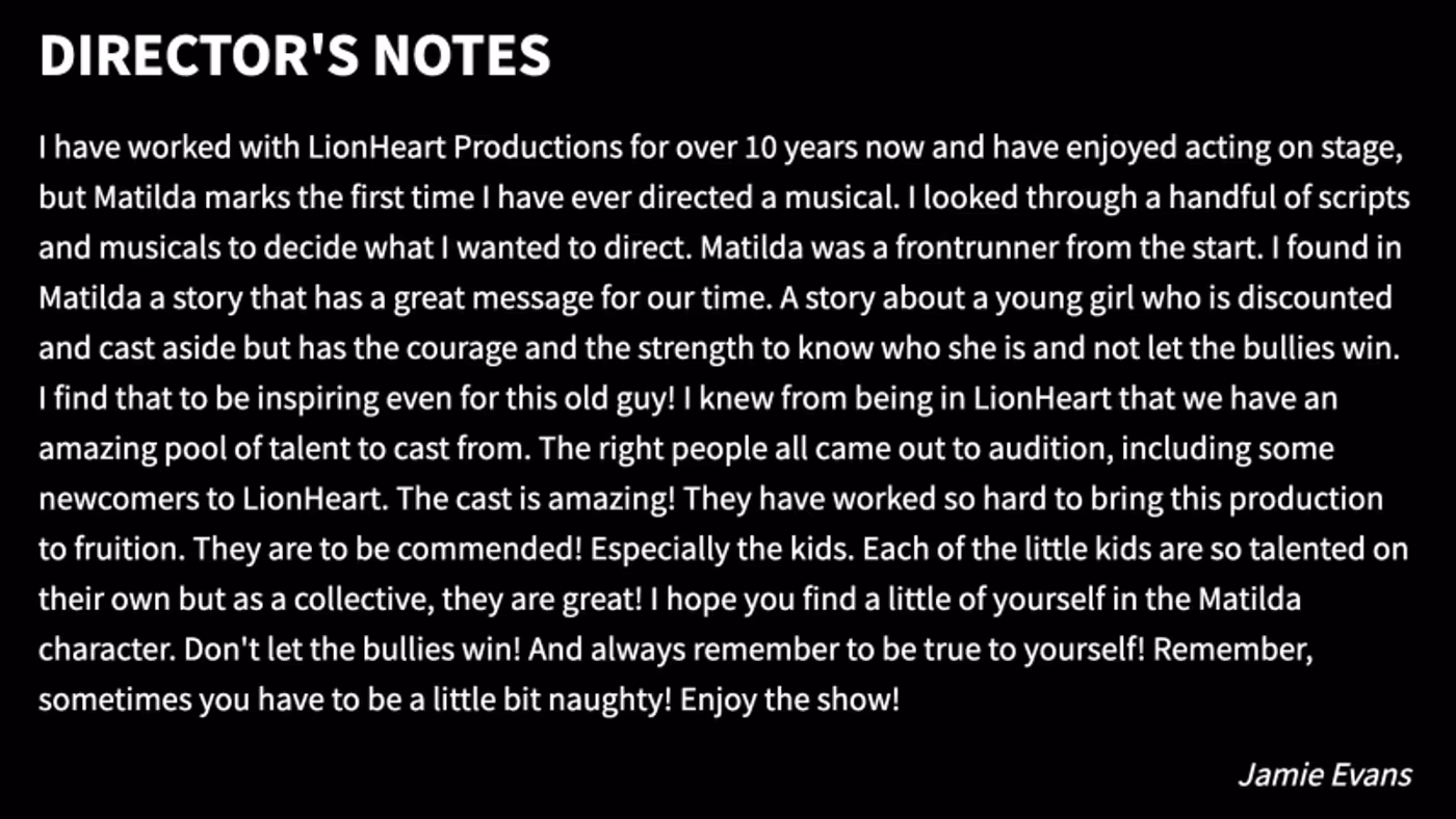 Stage Mag Spotlight: Grant Fine Arts Center's MATILDA THE MUSICAL  Image