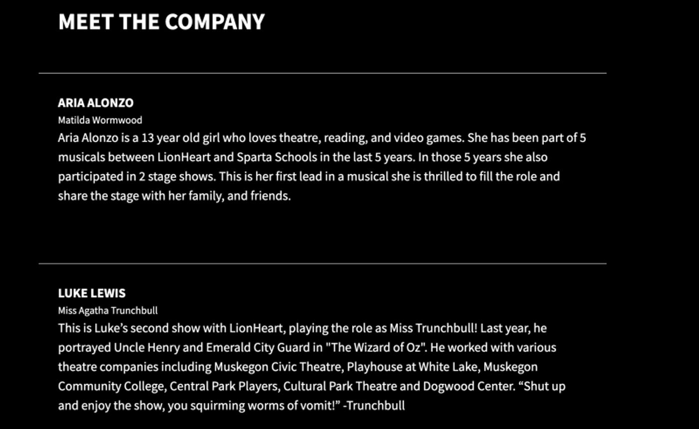 Stage Mag Spotlight: Grant Fine Arts Center's MATILDA THE MUSICAL  Image