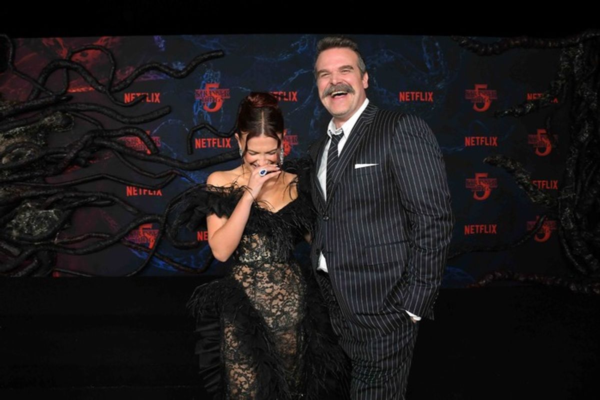 Millie Bobby Brown and David Harbour  at 