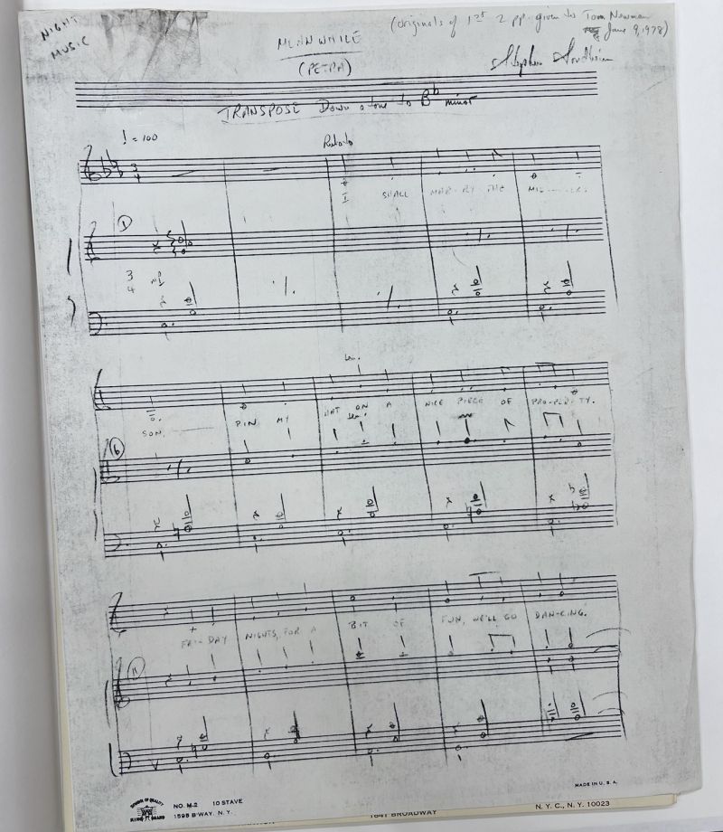 Friends and Collaborators of Stephen Sondheim Who Appear in His Collection at The Library of Congress Image