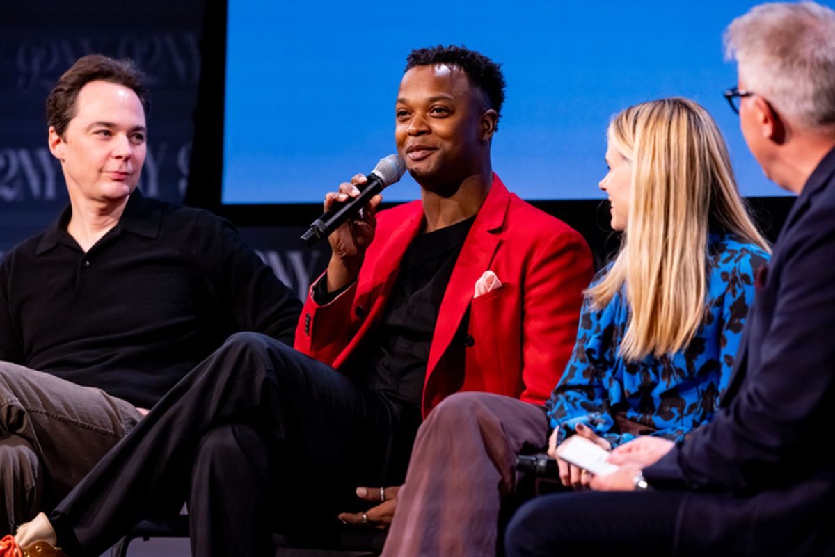 J. Harrison Ghee, Celia Keenan-Bolger, Russell Granet President & CEO of New 42, Jim Parsons at 