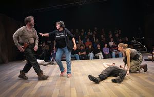 Shuler Hensley, Ruth E. Sternberg, Damon Daunno, and Micaela Diamond  Photo