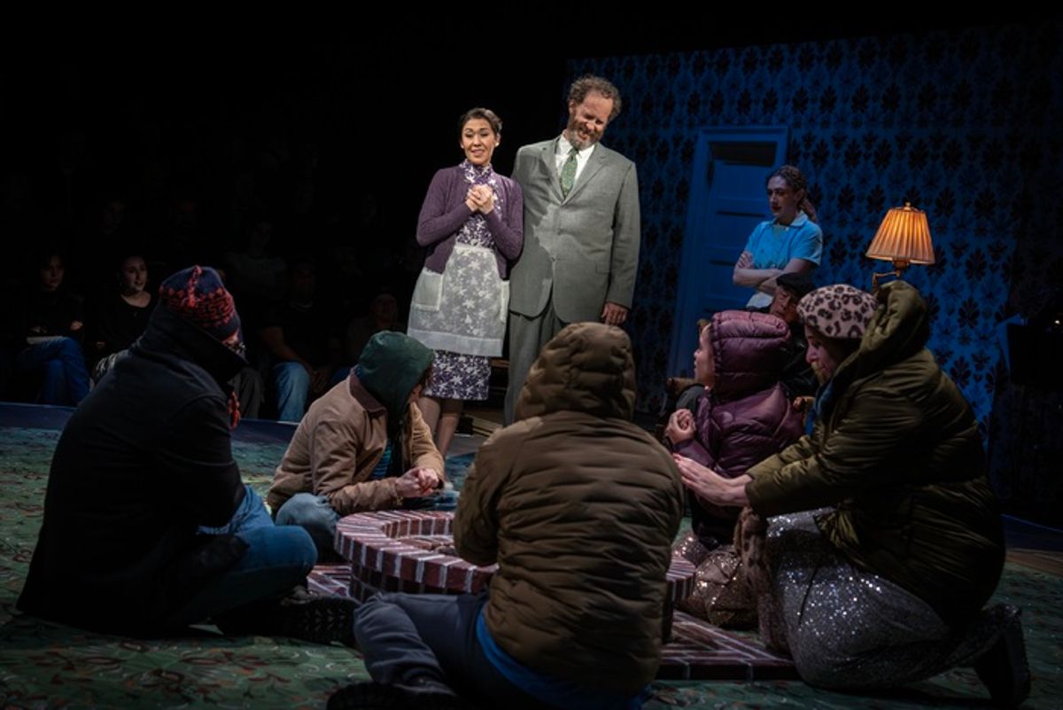 Ruthie Ann Miles, Shuler Hensley, and the company of The Seat of Our Pants at 