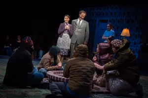 Ruthie Ann Miles, Shuler Hensley, and the company of The Seat of Our Pants Photo