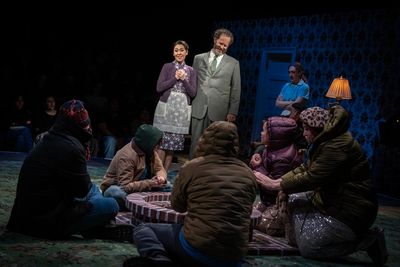 Ruthie Ann Miles, Shuler Hensley, and the company of The Seat of Our Pants Photo