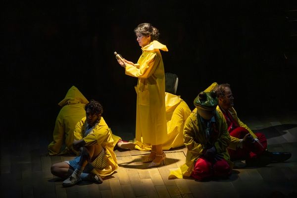 Ruthie Ann Miles (center) and the company of The Seat of Our Pants Photo