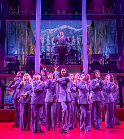 Bryce Pinkham and the cast of CHESS Photo