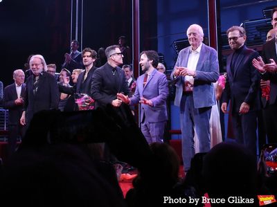 The "Chess" creative team including Benny Andersson, Michael Mayer, Danny Strong, Tim Photo