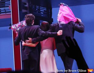 Aaron Tveit, Lea Michele and Nicholas Christopher @ BroadwayWorld Aaron Tveit, Lea Michele and Nicholas Christopher Photo