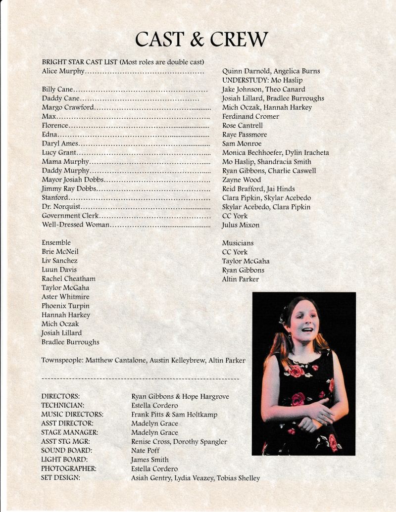 Review: BRIGHT STAR at Arkansas State University Beebe  Image