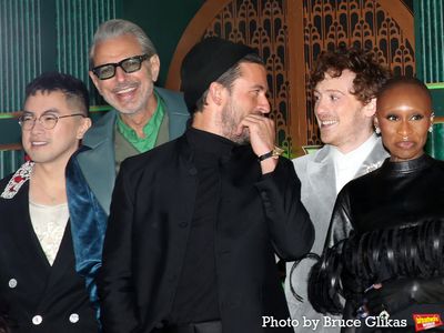 Bowen Yang, Jeff Goldblum, Jonathan Bailey, Ethan Slater and Cynthia Erivo Photo