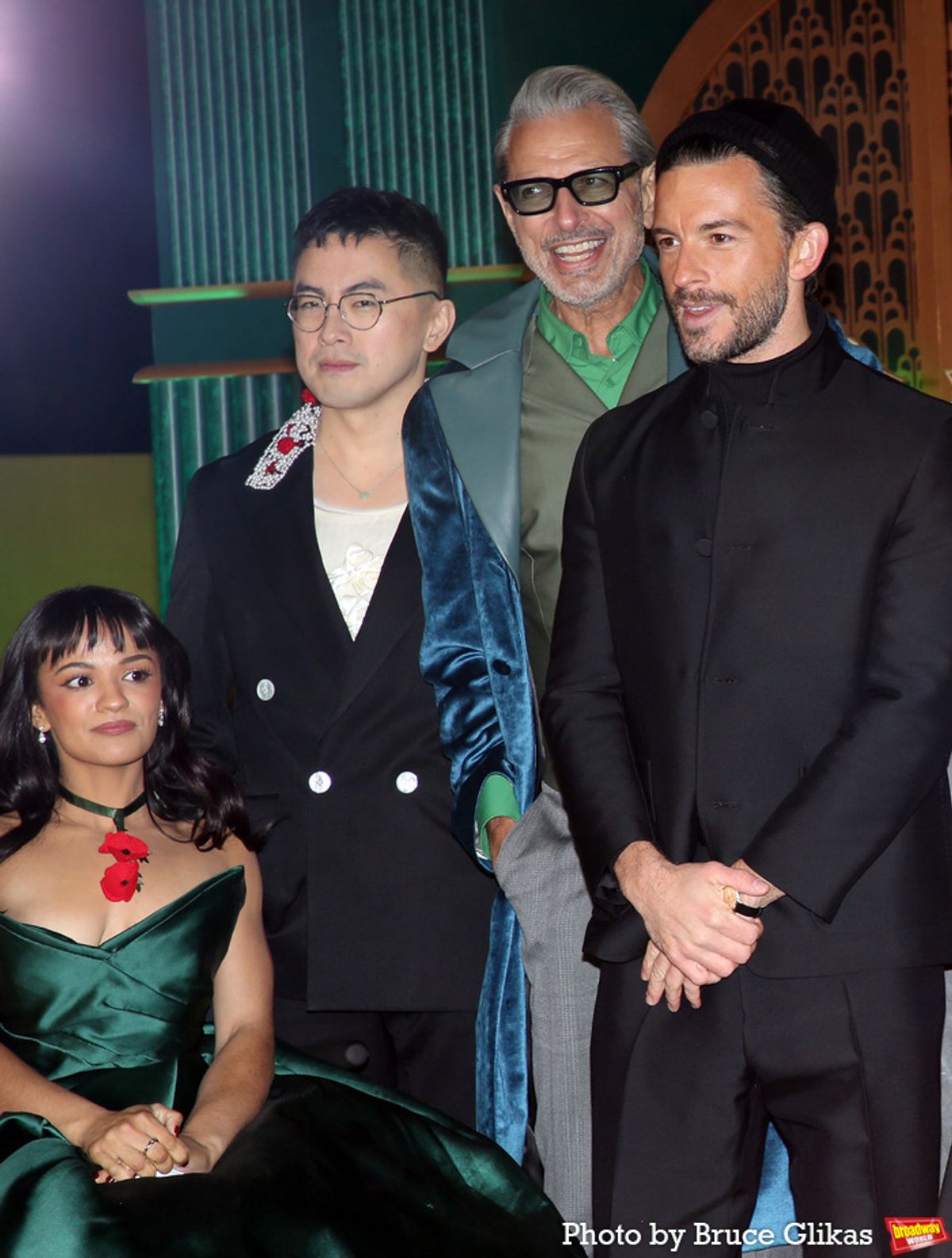 Marissa Bode, Bowen Yang, Jeff Goldblum and Jonathan Bailey at 