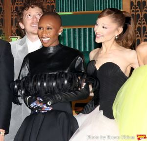 Ethan Slater, Cynthia Erivo and Ariana Grande  Photo