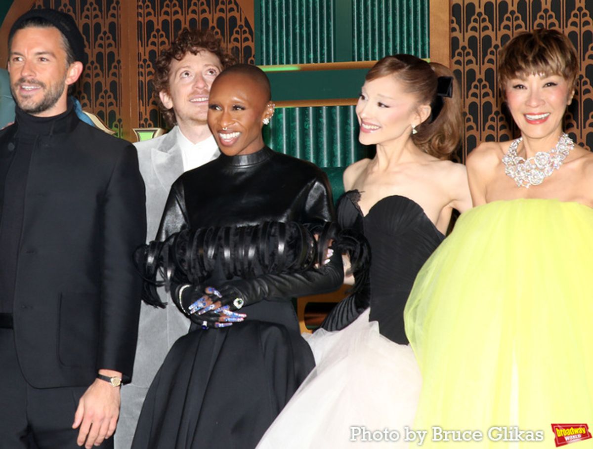 Jonathan Bailey, Ethan Slater, Cynthia Erivo, Ariana Grande and Michelle Yeoh at 