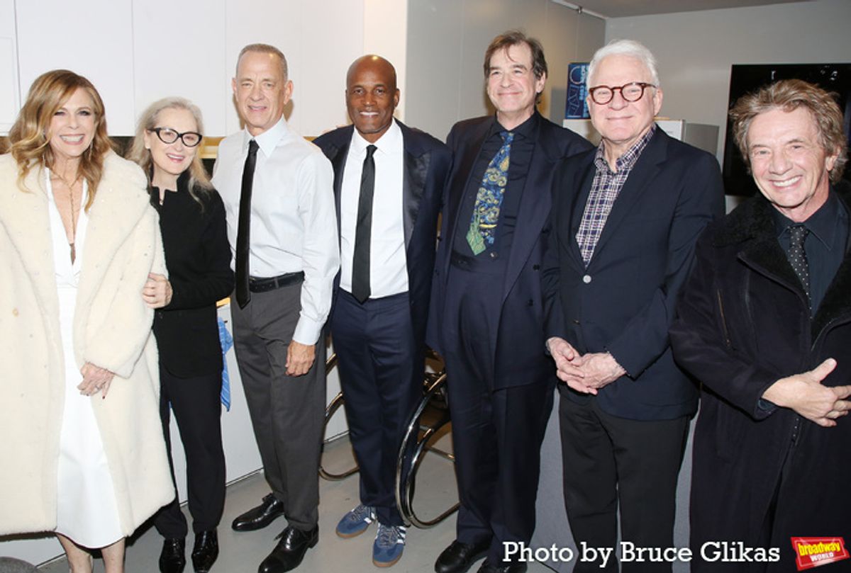 Rita Wilson, Meryl Streep, Tom Hanks, Kenny Leon, James Glossman, Steve Martin and Martin Short at 