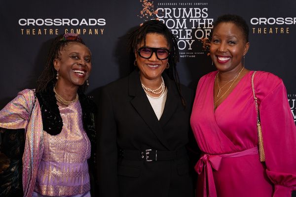 L-R Crossroads Chair Prof. Abena P. A. Busia, playwright Lynn Nottage, and director N Photo