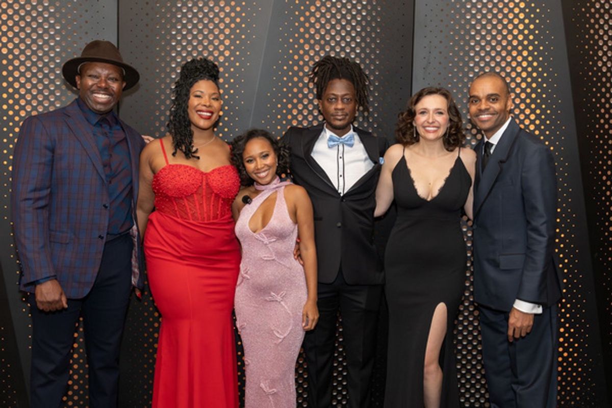 L-R Jamil A.C. Mangan, Cloteal Horne, Gabriy l Barlatier, Norman Anthony Small, Lee Alexandra Harrington, Ezra Ezzard at 
