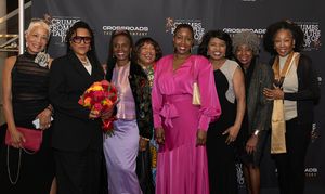Members of the the Crossroads board with Crumbs playwright Lynn Nottage and director  Photo