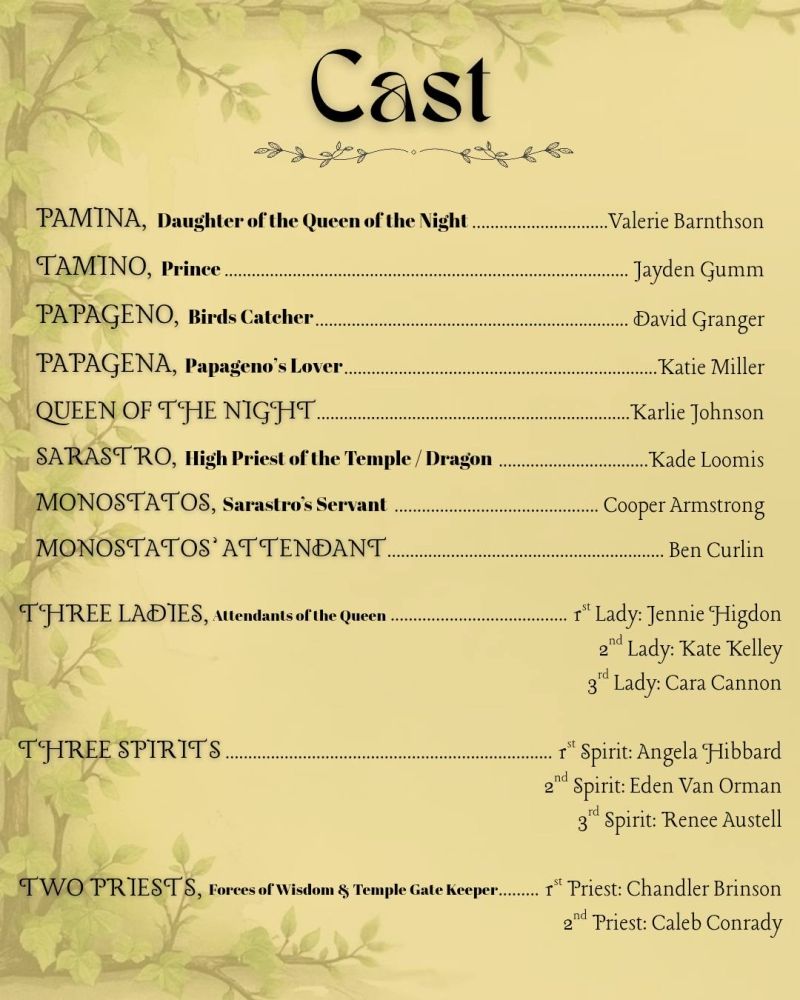 Review: MOZART'S THE MAGIC FLUTE at Ouachita Baptist University McBeth Recital Hall  Image