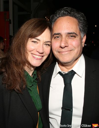 Maggie Siff and Rajiv Joseph Photo