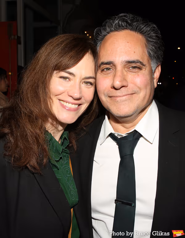 Maggie Siff and Rajiv Joseph Photo