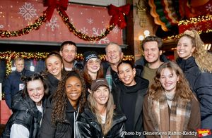 Tom Kirdahy, Jonathan Groff, Sadie Dickerson and Sarah Hyland with Just in Time Cast  Photo
