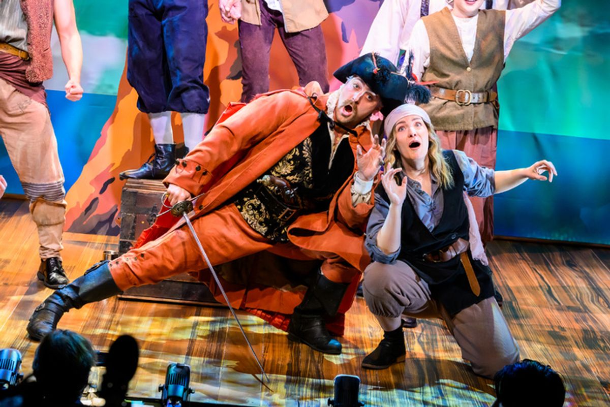 Trevor Martin (as The Pirate King), Emilie Gulber at 