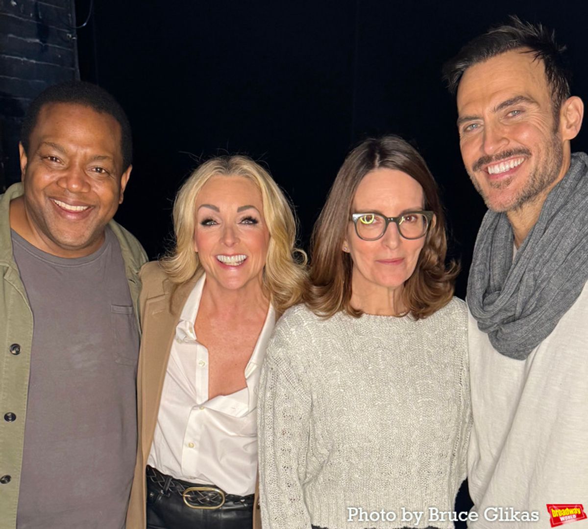 John-Andrew Morrison, Jane Krakowski, Tina Fey and Cheyenne Jackson at 
