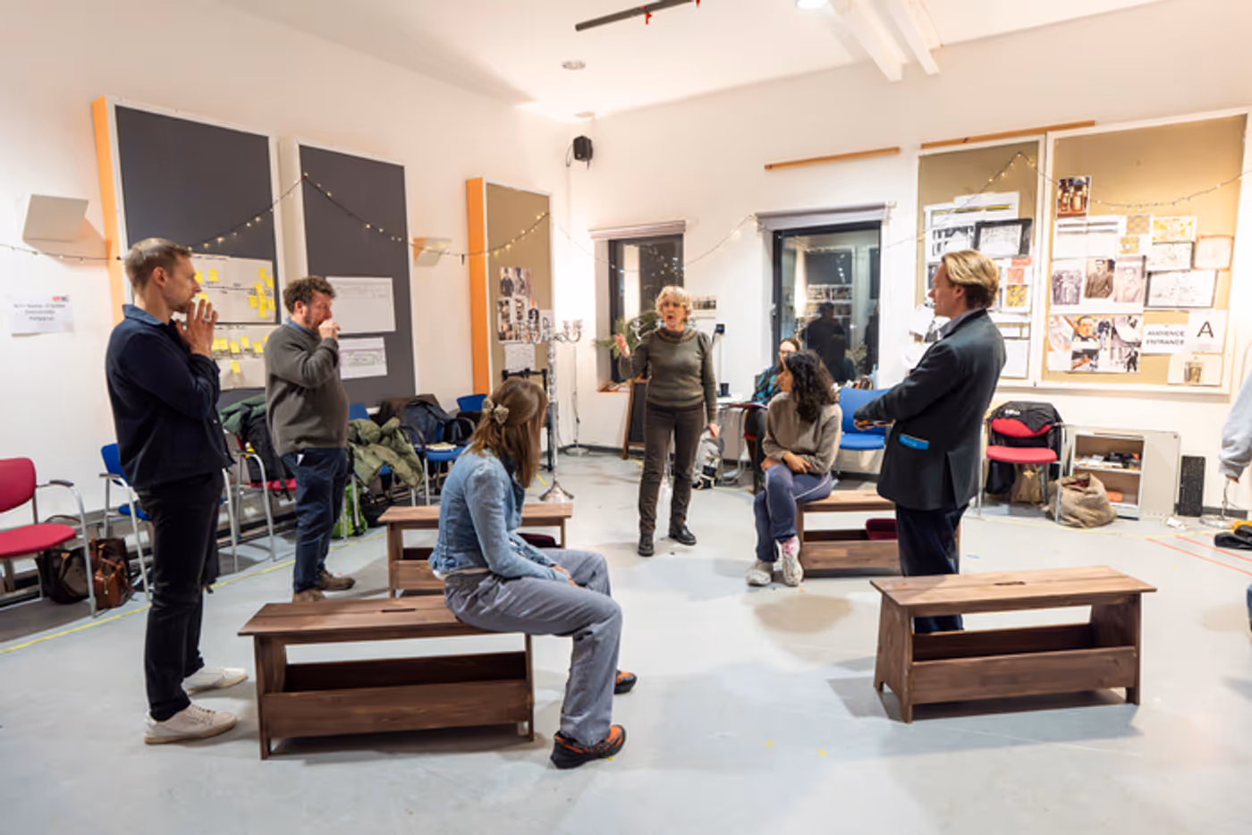 Photos: Patricia Hodge and Robert Bathurst in Rehearsals for THE RIVALS at Orange Tree Photos: Patricia Hodge and Robert Bathurst in Rehearsals for THE RIVALS at Orange Tree Image