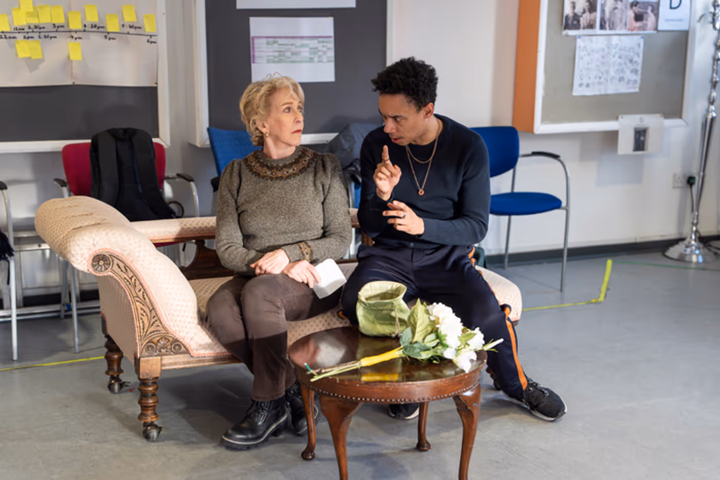 Photos: Patricia Hodge and Robert Bathurst in Rehearsals for THE RIVALS at Orange Tree  Image